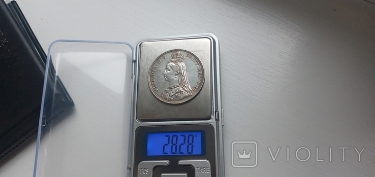 Лот 40. Срібна монета крона 1889 925 проба 28 грам, фото №9