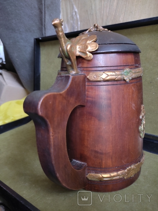 Souvenir wooden beer mug with a lid "Nikolaev"., photo number 11