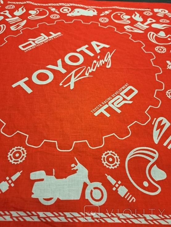 Красный платок Toyota Racing бандана Development TRO тюнинг -ателье мотоцикл 54/53,