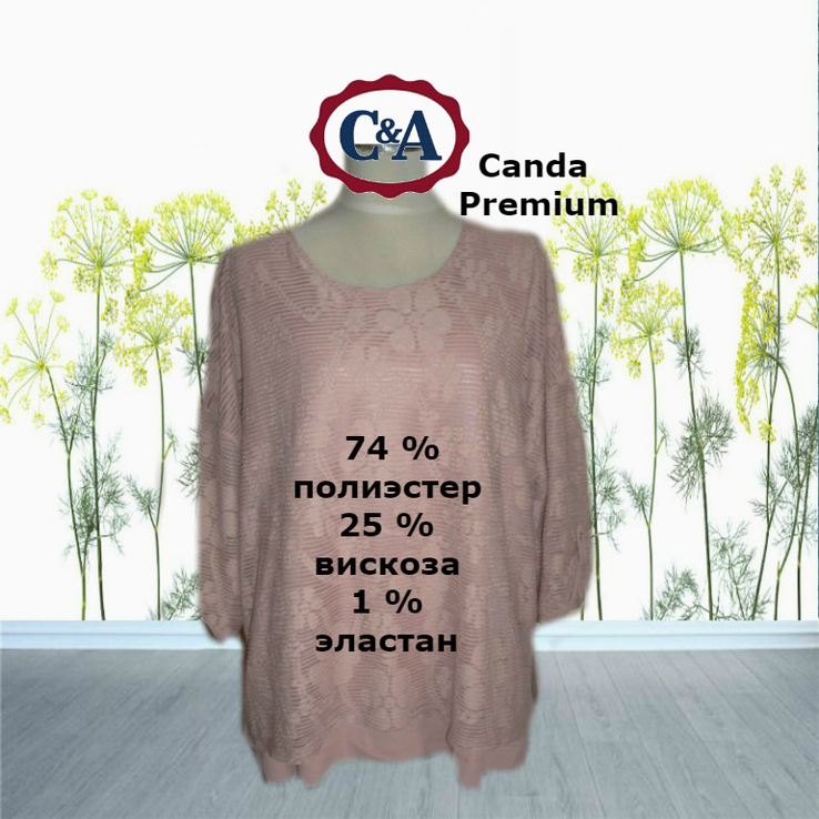 Canda premium c&amp;a красивая женская блузка двойная отделка шифон 3/4 рукав, фото №2