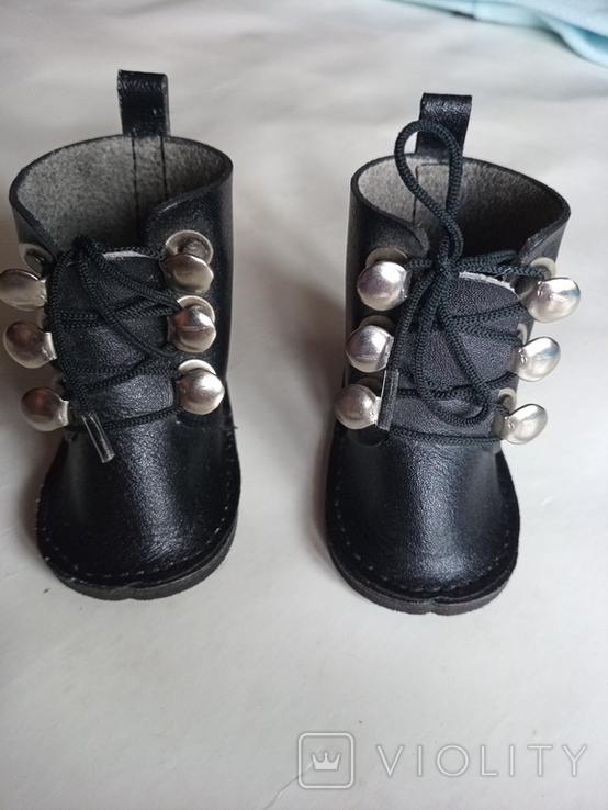 Leather shoes (boots) for the doll -7.2 cm., photo number 2