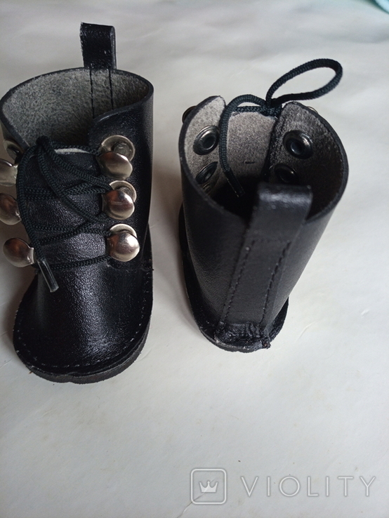Leather shoes (boots) for the doll -7.2 cm., photo number 3