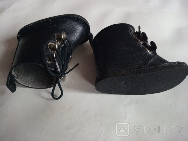 Leather shoes (boots) for the doll -7.2 cm., photo number 5