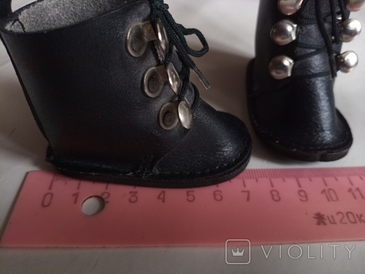 Leather shoes (boots) for the doll -7.2 cm., photo number 6