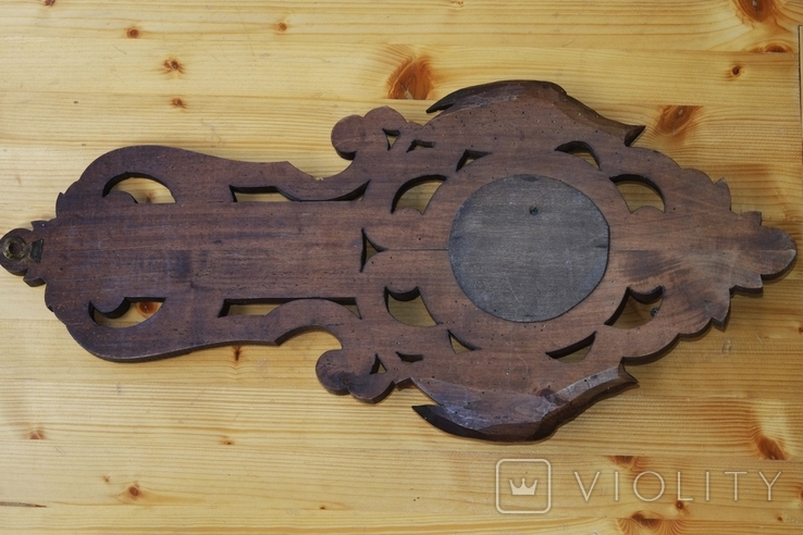 Vintage carved barometer with birds Germany, photo number 6