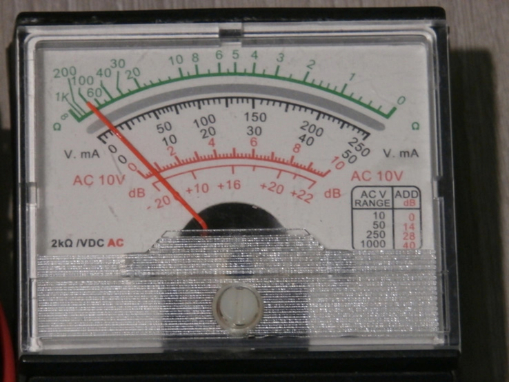 Мультиметр стрілочний Samwa YX-1000A (напруга,постійний струм,опір), фото №4