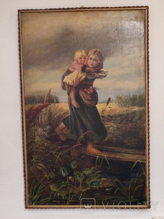 Картина Маковского ,, Дети убегают от грозы профессиональная копия., фото №2