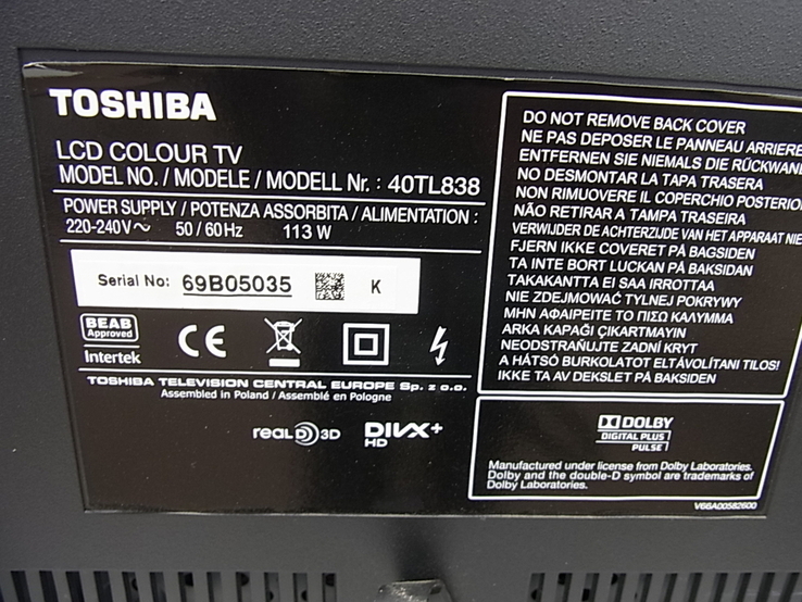 Телевізор TOSHIBA 40 TL 838 з Німеччини, photo number 10