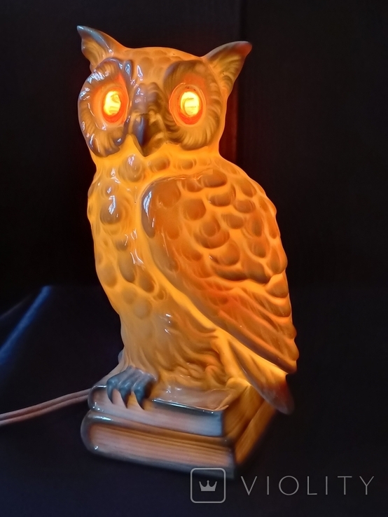Porcelain night light Owl, Germany, 1970s, photo number 4