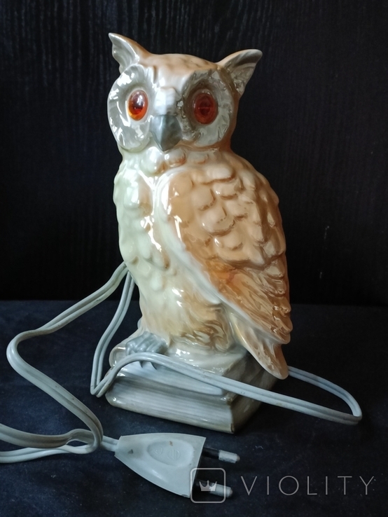Porcelain night light Owl, Germany, 1970s, photo number 5