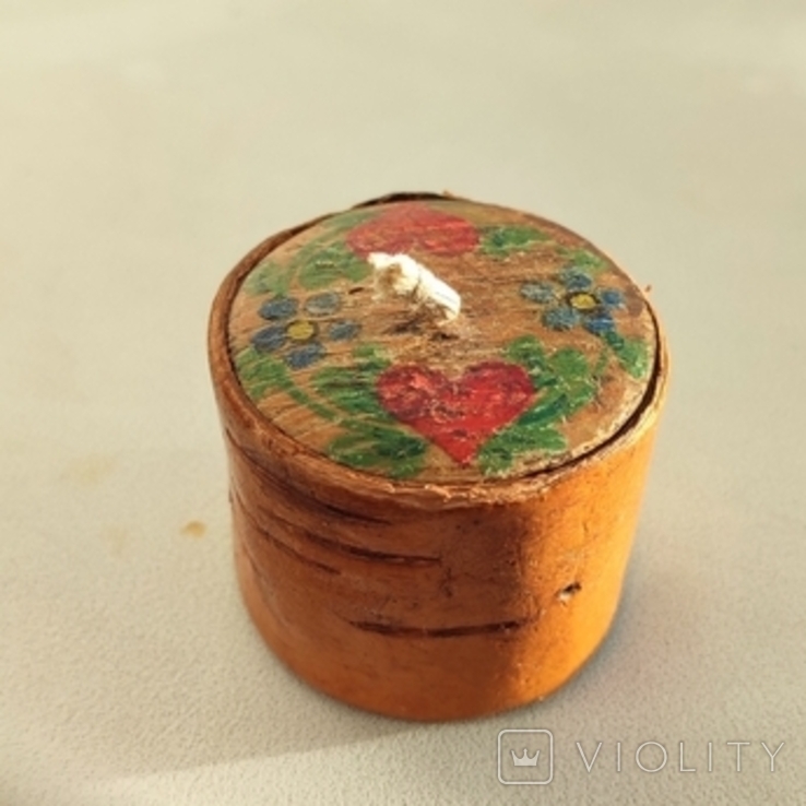 Старинная табакерка ( туесок ) из бересты, фото №2