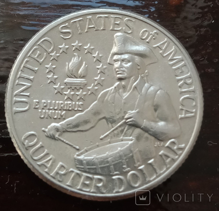 25 центов США "Барабанщик" 1975г.в, фото №2