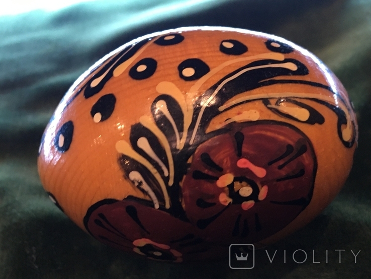Пасхальное яйцо дерево лак ручной окрас, фото №10