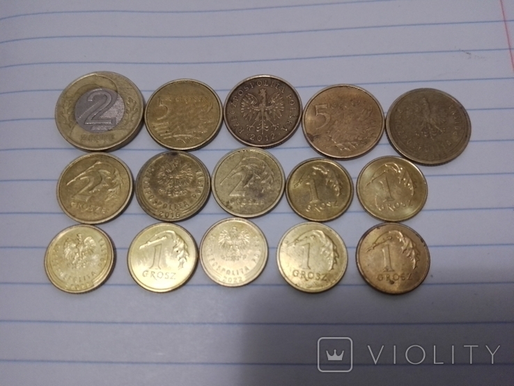 Монеты Польши и других Государств, смотрите описание, всего 43 монеты, фото №11