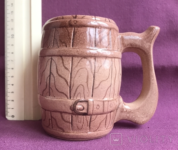 Beer mug / mug With buckle. Pottery., photo number 2