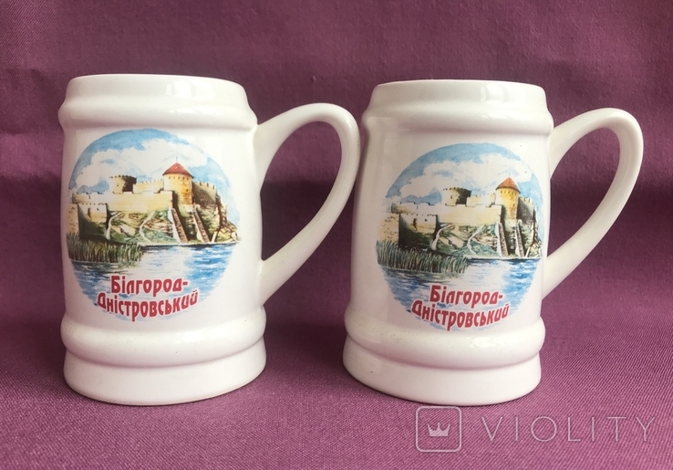 Beer glasses Bilhorod-Dnistrovskyi. Couple. Pottery., photo number 2