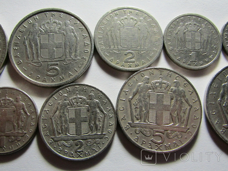 Монети Грециї 10 шт., фото №4
