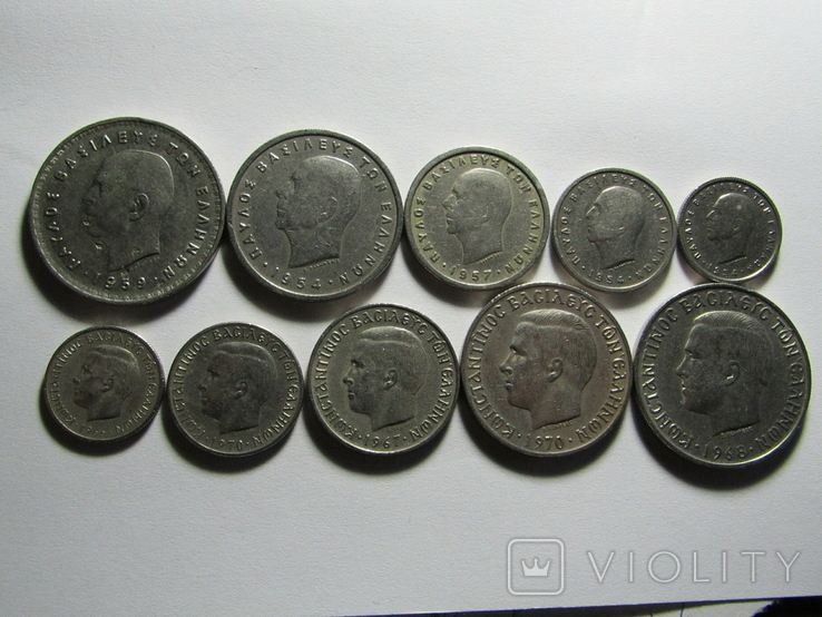 Монети Грециї 10 шт., фото №6