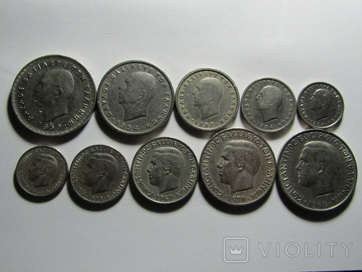 Монети Грециї 10 шт., фото №7