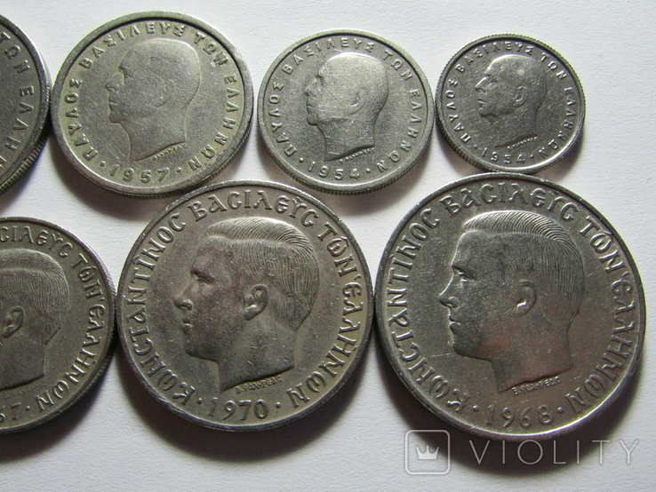 Монети Грециї 10 шт., фото №10