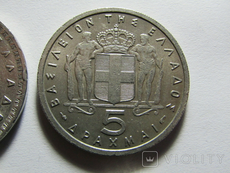Монети Грециї 4 шт. 1954-59р., фото №4