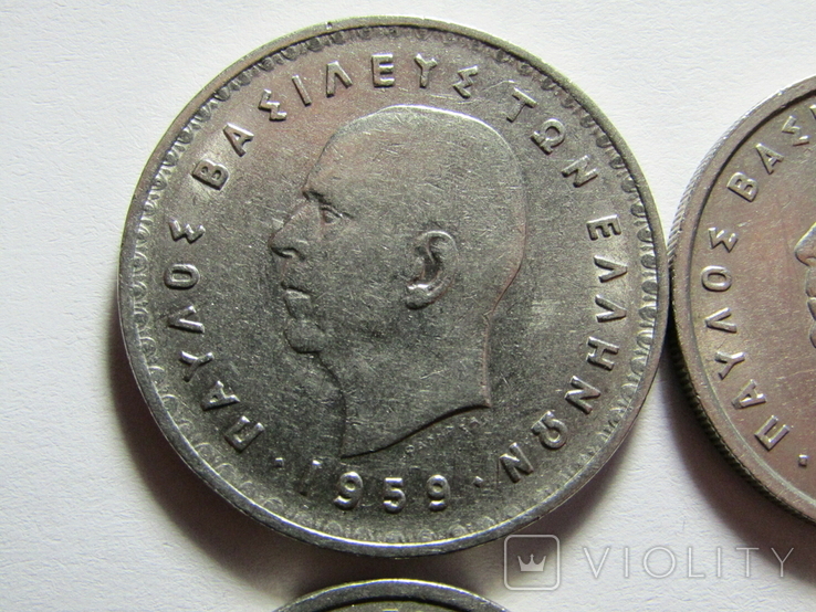 Монети Грециї 4 шт. 1954-59р., фото №8