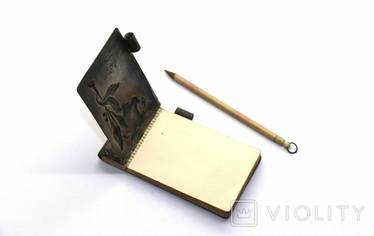 Ноутбук античний 1920-х років, срібло, олівець MV351, фото №7