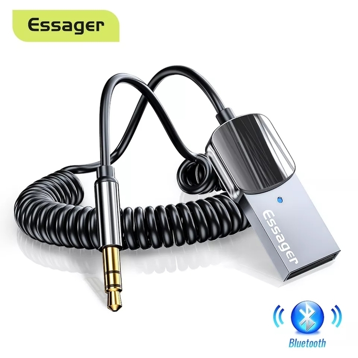 Адаптер Essager Bluetooth Aux с USB на 3,5 мм для автомобиля, фото №2