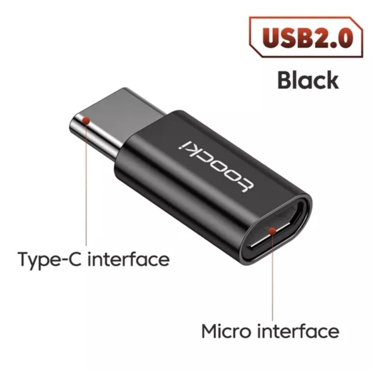  TOOCKI Adapter OTG Złącze Micro USB do Type-C (USB 2.0, 480 Mb/s, 2.4 A), numer zdjęcia 2