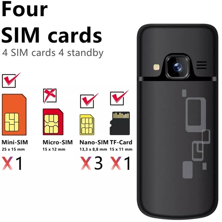 Nowy telefon SERVO V9500 z 4 kartami SIM, numer zdjęcia 4