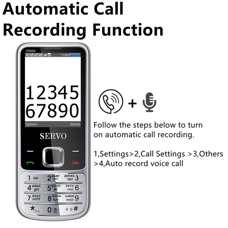 Nowy telefon SERVO V9500 z 4 kartami SIM, numer zdjęcia 7