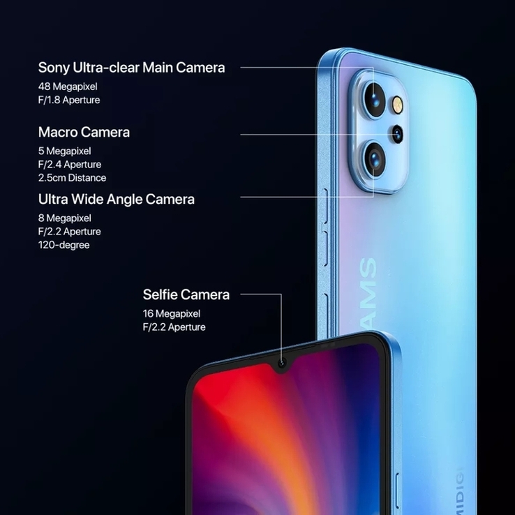  UMIDIGI A13 Pro NFC 6/128 GB Black / Blue, numer zdjęcia 7