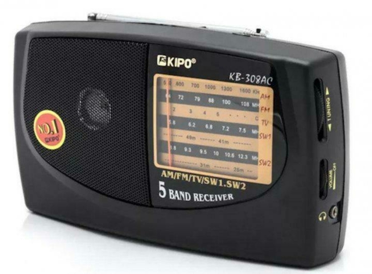 Портативный радиоприемник Kipo KB 308AC Черный сеть или батарейки, фото №5