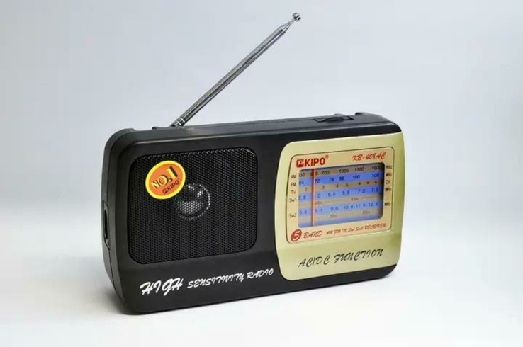 Портативный радиоприемник Kipo KB 408AC Черный сеть или батарейки, фото №2