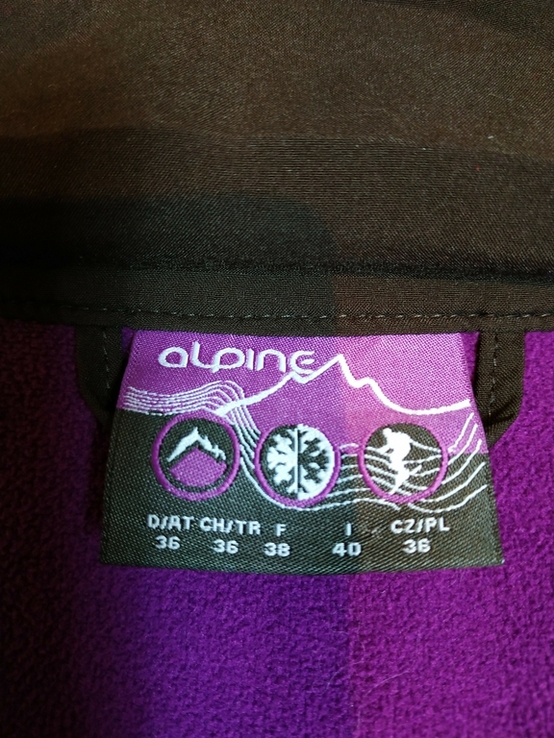 Термокуртка жіноча ALPINE софтшелл стрейч р-р 36-38, numer zdjęcia 9