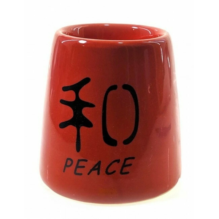 Аромалампа керамическая красная Peace, фото №2
