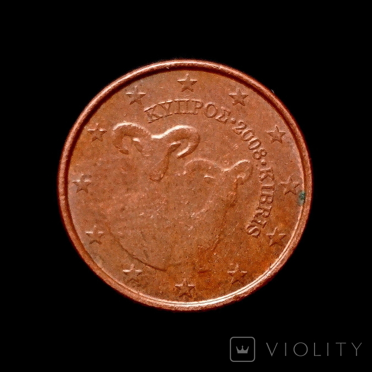 Кипр 1 евроцент 2008 г., фото №2