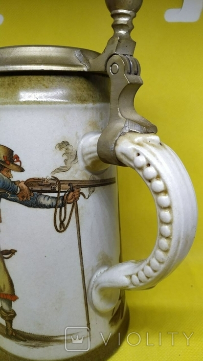 Керамічний пивний кухоль Marzi &amp; Remy з олов'яною кришкою, фото №9