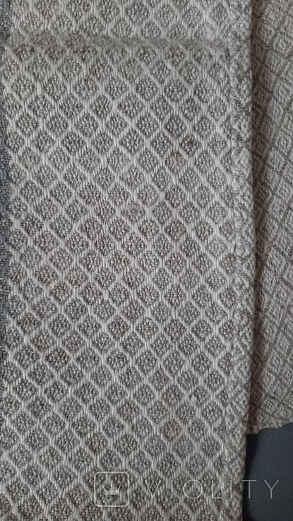 Homespun tablecloth with a woven pattern 221x83 cm, Chernihivshchyna, photo number 6