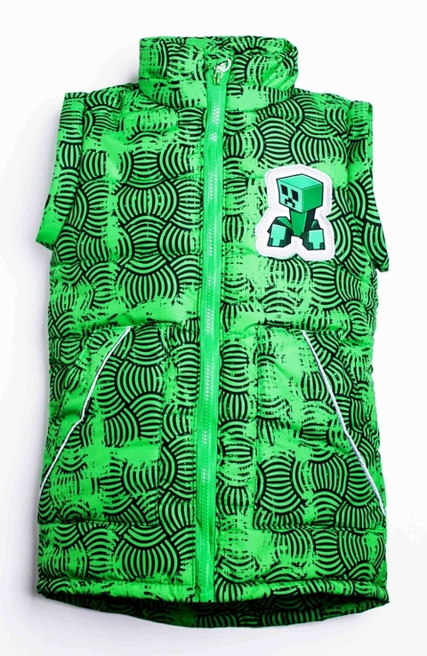 Дитяча куртка жилетка з світловідбиваючими елементами MineCraft зелена 140 ріст 1062b140, photo number 4