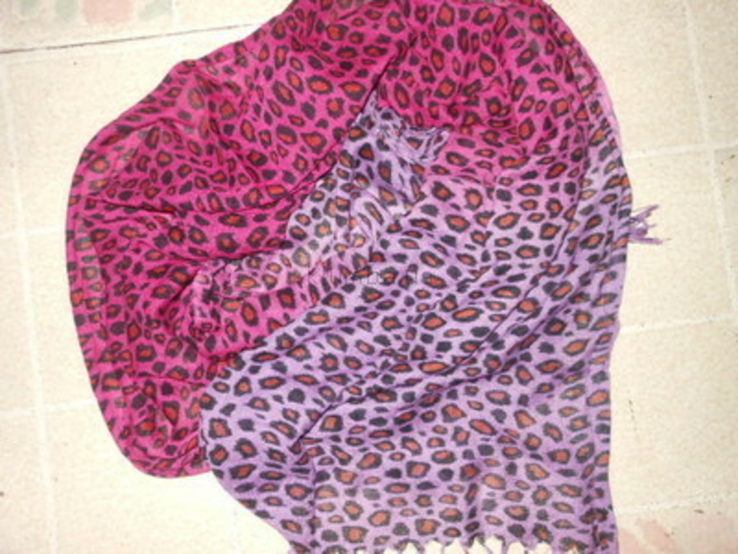 Леопардовый палантин,шаль, хлопок новый 180*60 см, photo number 6