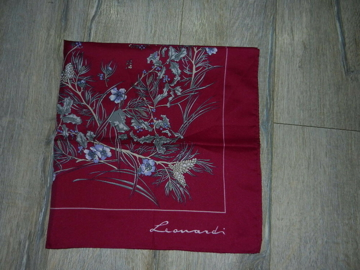 Leonardi,италия большой подписной платок цвета марсала, роуль,новый, фото №6