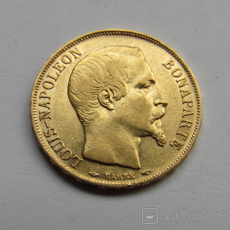 20 франков 1852 г. Франция, фото №2