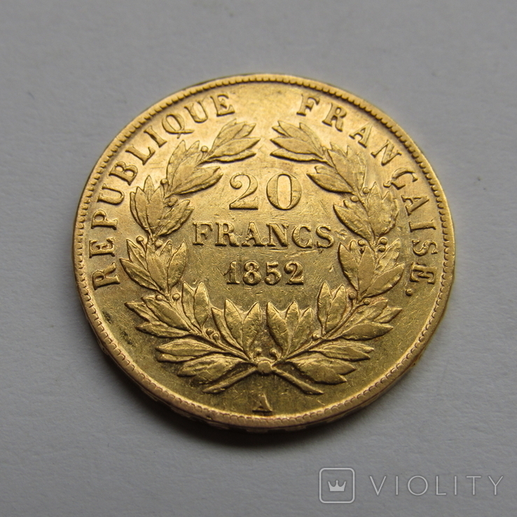 20 франков 1852 г. Франция, фото №5