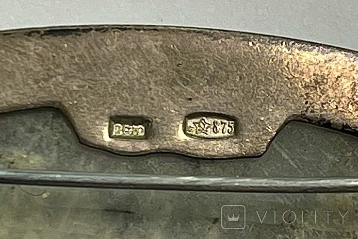 Brooch Belomorit Silver 875 hallmark, photo number 6