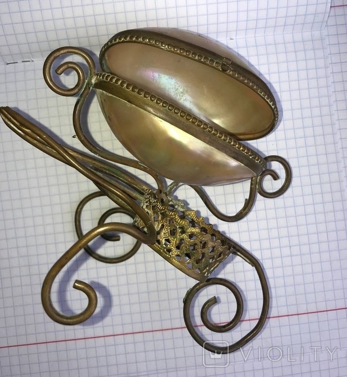 Старинная шкатулка для ювелирных изделий из перламутровых раковин, фото №6