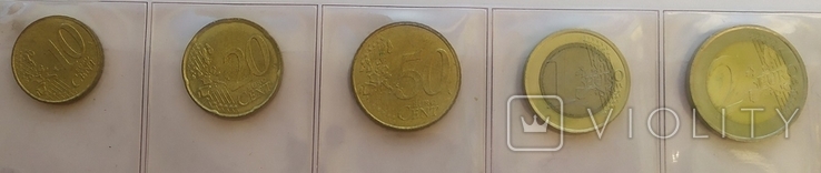 Monaco Monaco - set of 5 coins 10 20 50 Cent 1 2 Euro 2003 - a - sealed, photo number 2