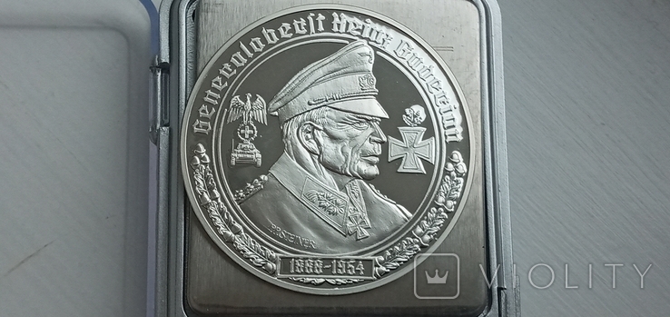 Срібна настільна медаль Німеччини 35 грам. 999 проби., фото №2