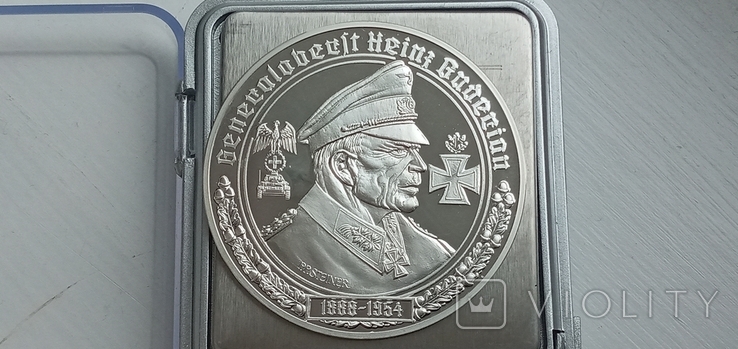 Срібна настільна медаль Німеччини 35 грам. 999 проби., фото №5