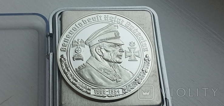 Срібна настільна медаль Німеччини 35 грам. 999 проби., фото №6